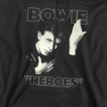 Black - Pack Shot - David Bowie Mens Heroes Cover Hoodie