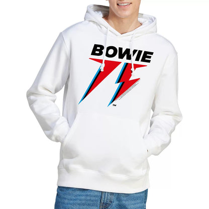 White - Lifestyle - David Bowie Mens 75 Logo Hoodie