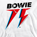 White - Pack Shot - David Bowie Mens 75 Logo Hoodie
