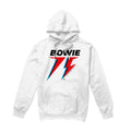 White - Front - David Bowie Mens 75 Logo Hoodie