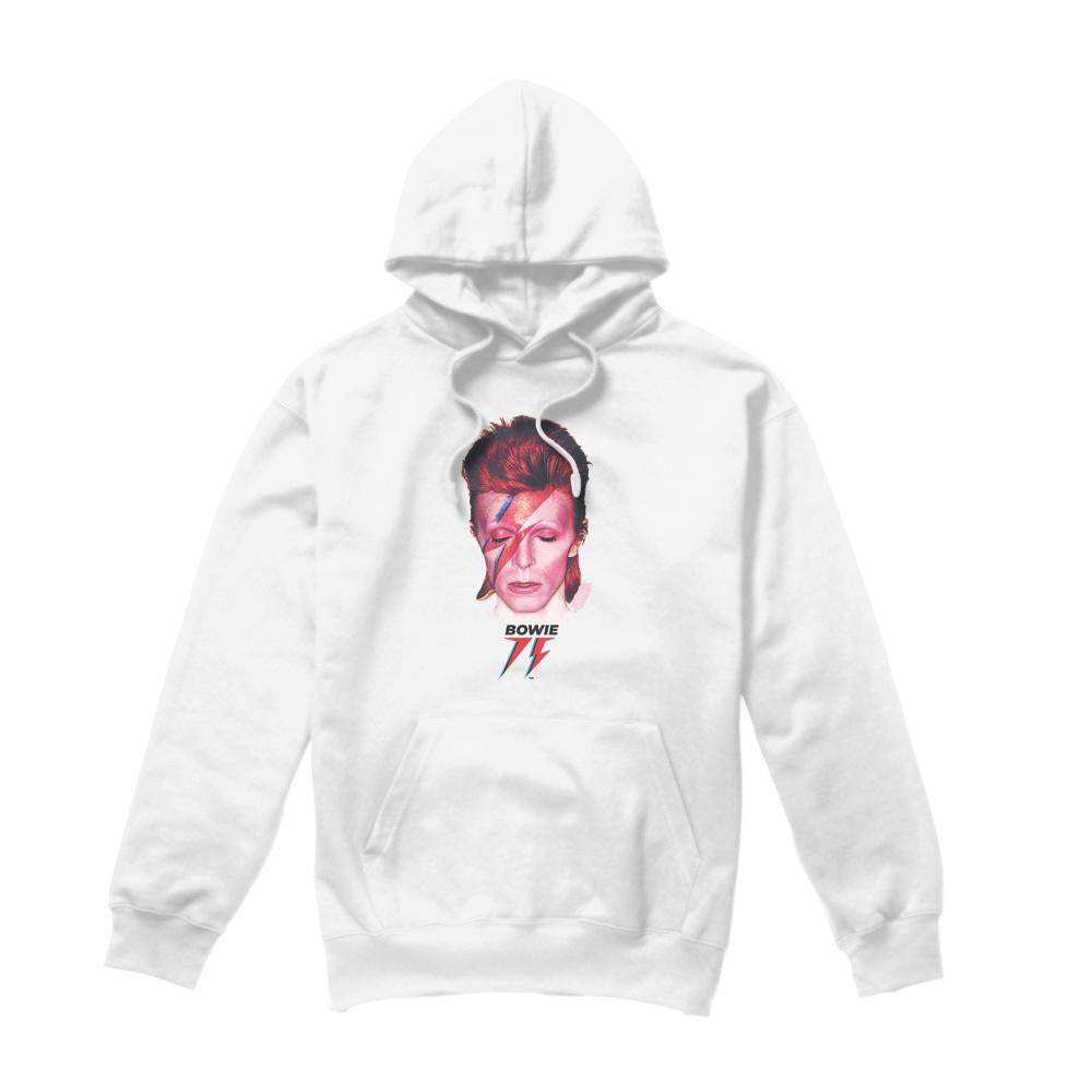 White - Front - David Bowie Mens Aladdin Sane ´75 Hoodie