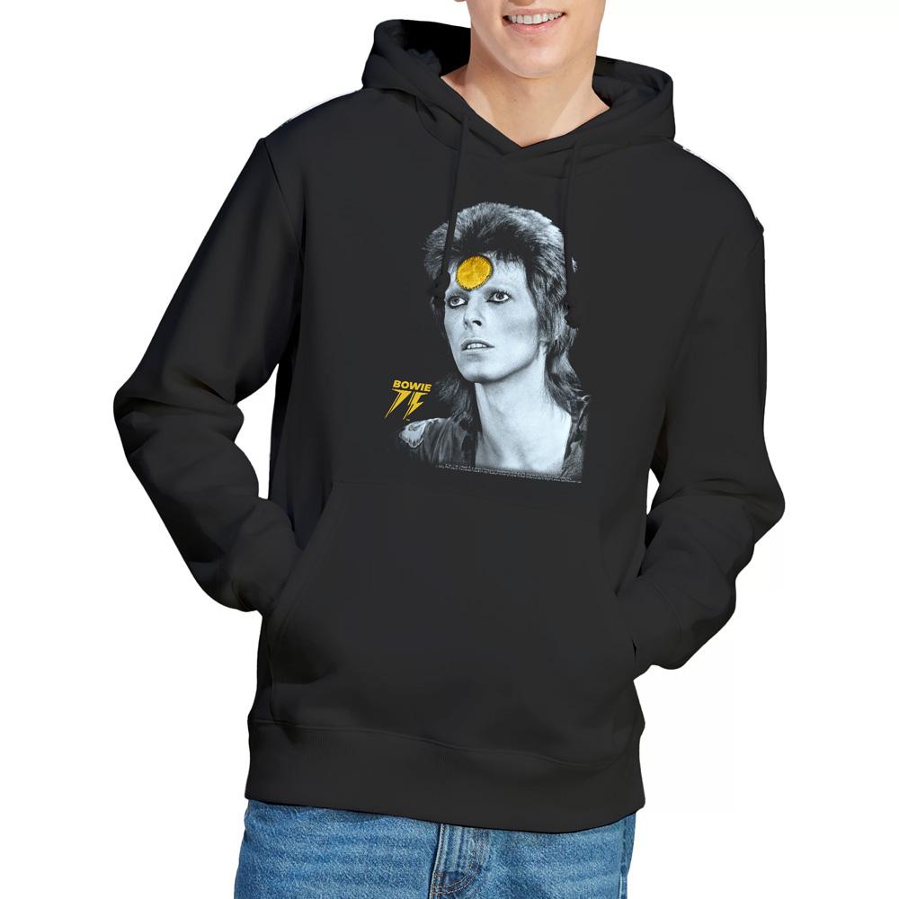 Black - Lifestyle - David Bowie Mens Golden Bowie Hoodie