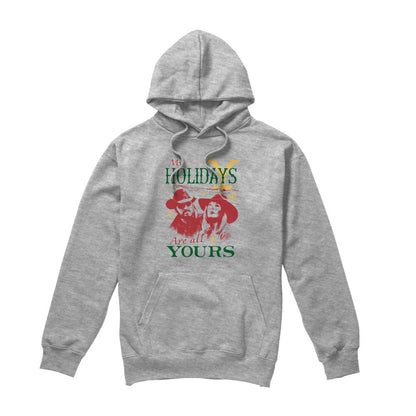 Sport Heather - Front - Yellowstone Mens My Holidays Are All Yours Christmas Hoodie