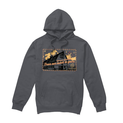 Charcoal - Front - Yellowstone Mens Seasons Greetings From The Yellowstone Christmas Hoodie