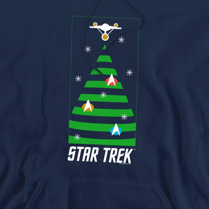 Navy - Pack Shot - Star Trek: The Original Series Mens Christmas Tree Hoodie