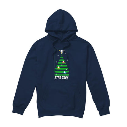 Navy - Front - Star Trek: The Original Series Mens Christmas Tree Hoodie