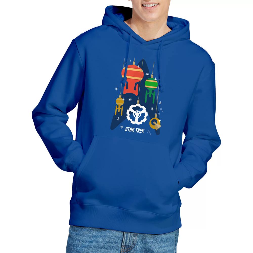 Royal Blue - Lifestyle - Star Trek Mens Spaceship Bauble Christmas Hoodie