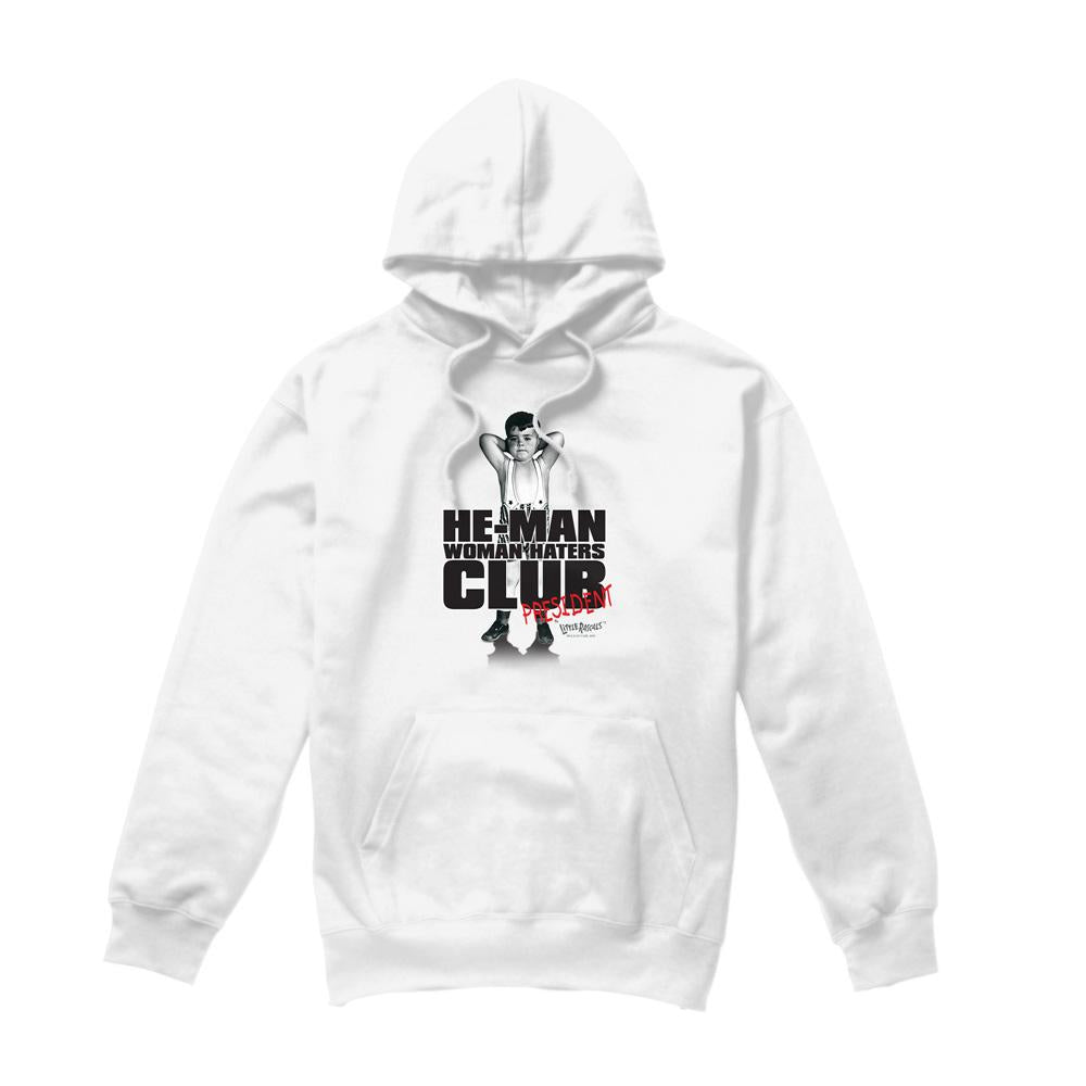 White - Front - The Little Rascals Mens Club President Hoodie