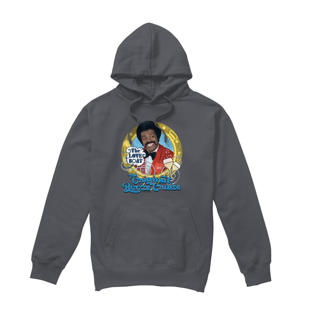 Charcoal - Front - The Love Boat Mens Original Booze Cruise Hoodie