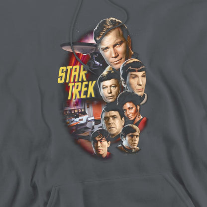 Charcoal - Pack Shot - Star Trek Mens Classic Crew Hoodie