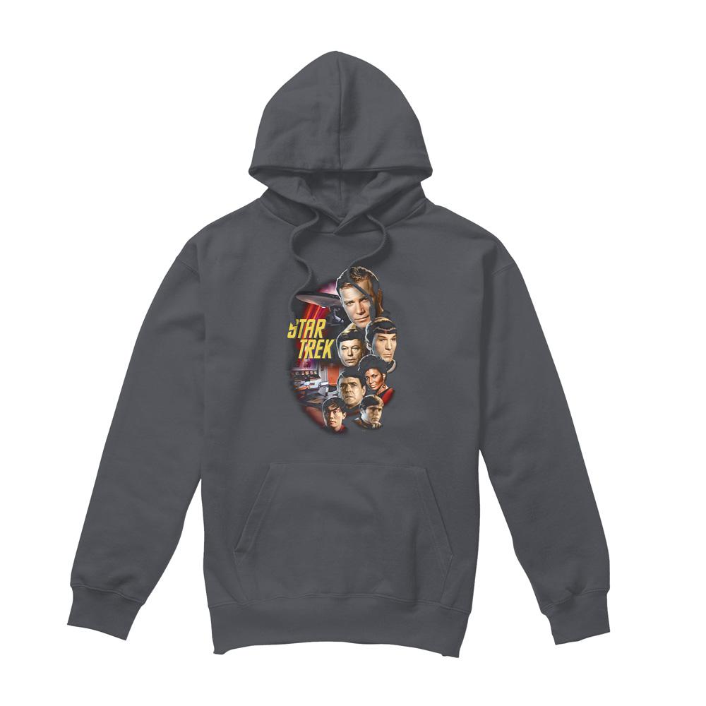 Charcoal - Front - Star Trek Mens Classic Crew Hoodie