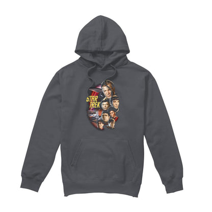 Charcoal - Front - Star Trek Mens Classic Crew Hoodie