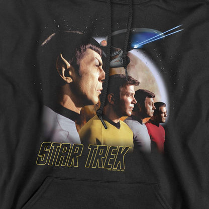 Black - Pack Shot - Star Trek Mens Forward to Adventure Hoodie