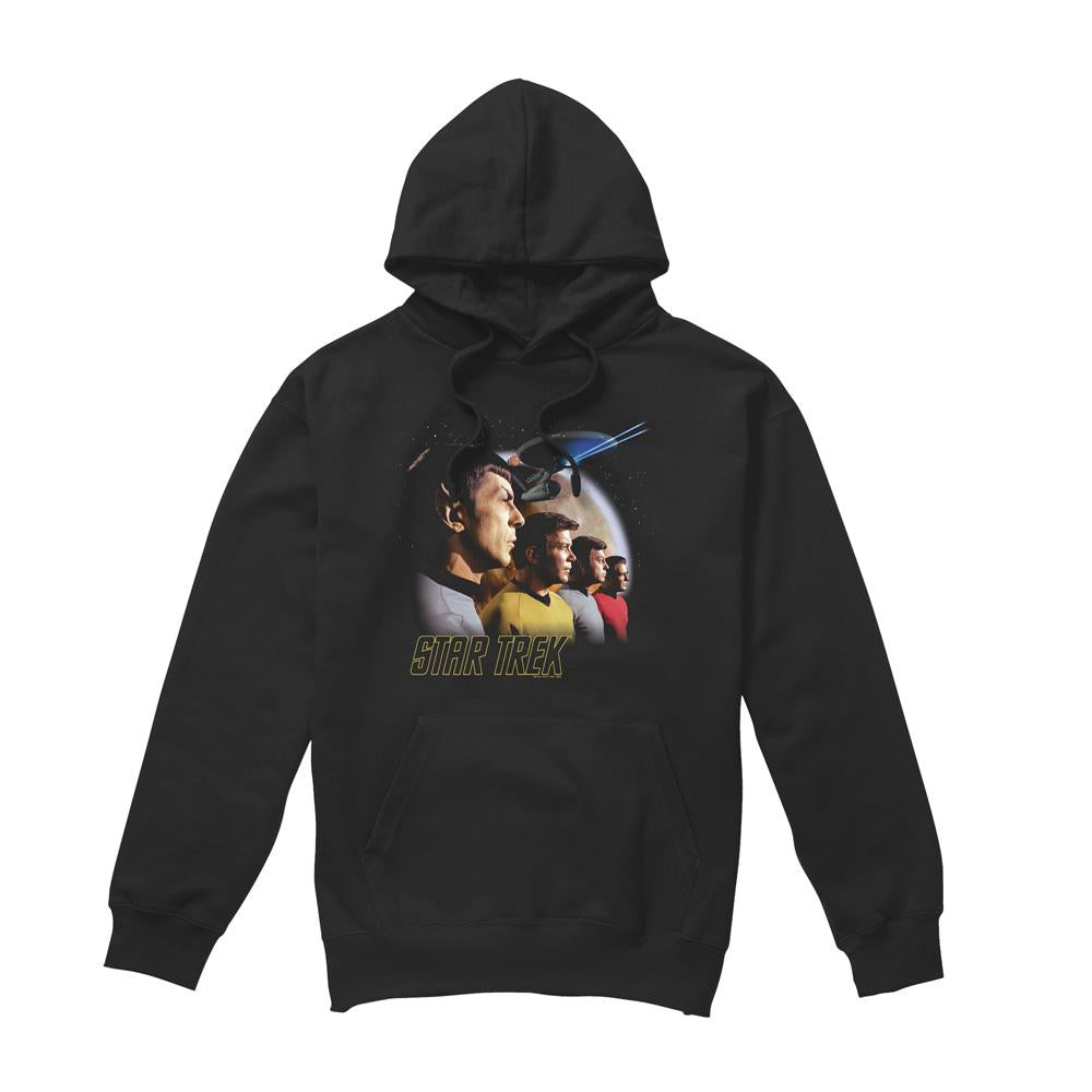 Black - Front - Star Trek Mens Forward to Adventure Hoodie