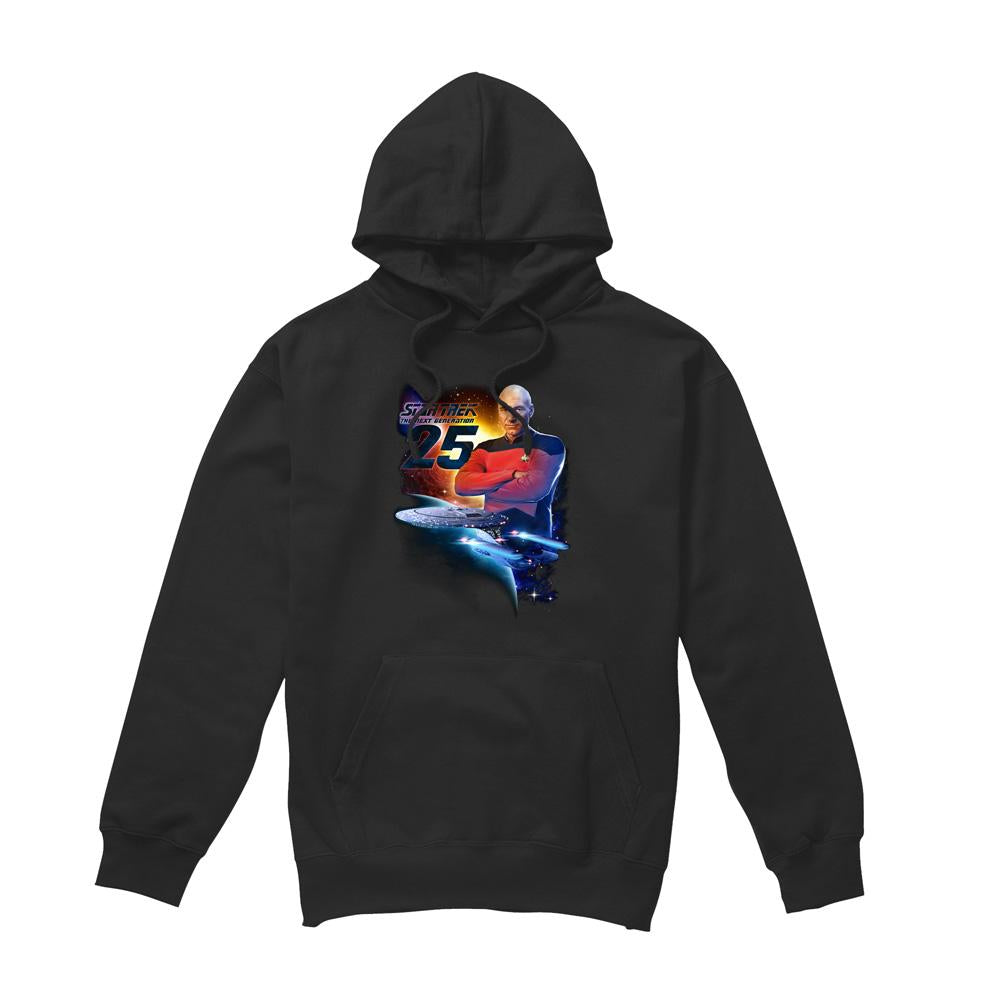 Black - Front - Star Trek Mens The Next Generation 25 Hoodie