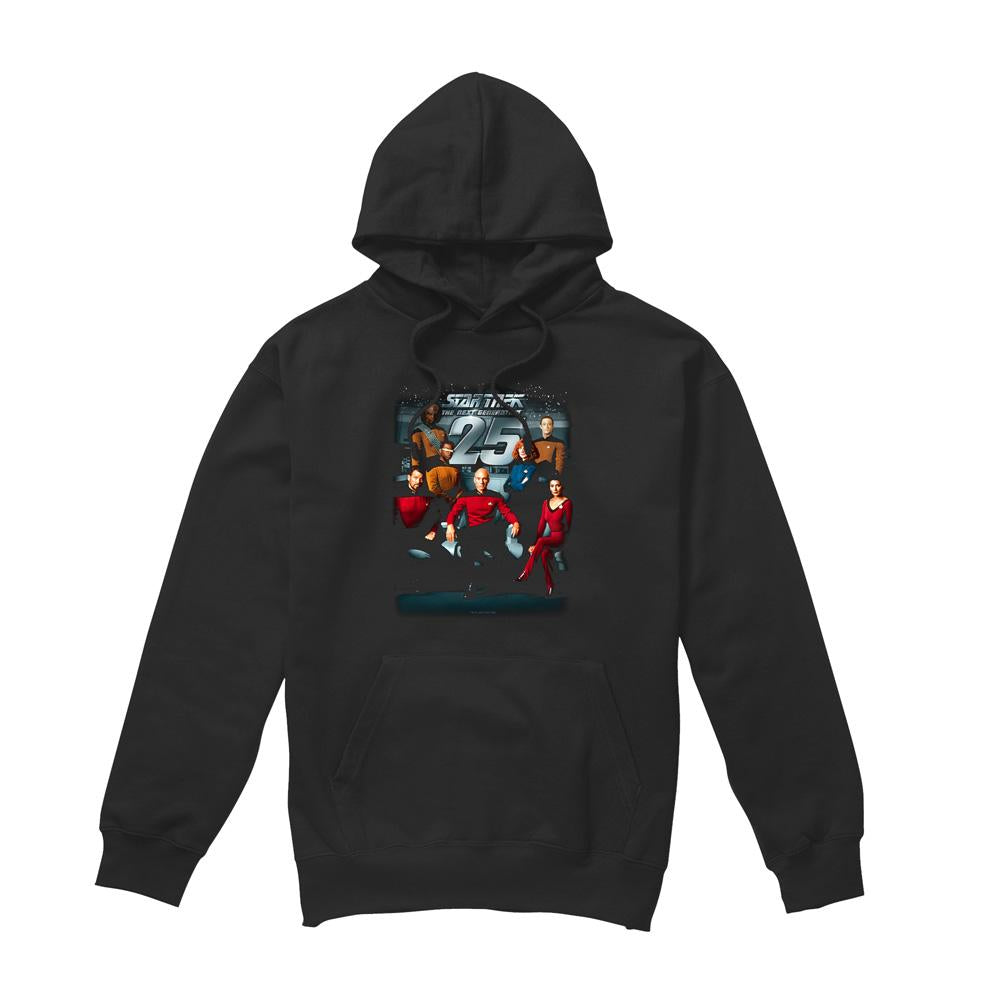 Black - Front - Star Trek Mens 25th Anniversary Hoodie