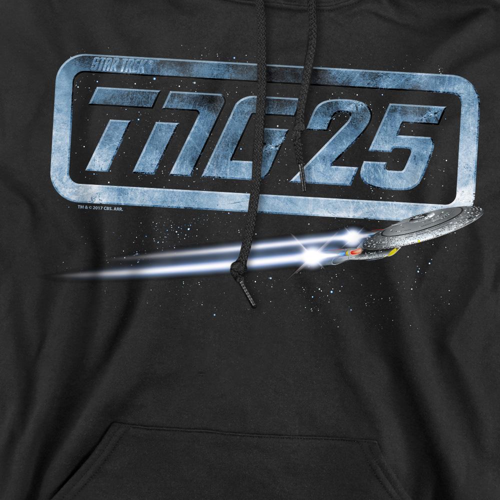 Black - Pack Shot - Star Trek Mens The Next Generation 25 Enterprise Hoodie