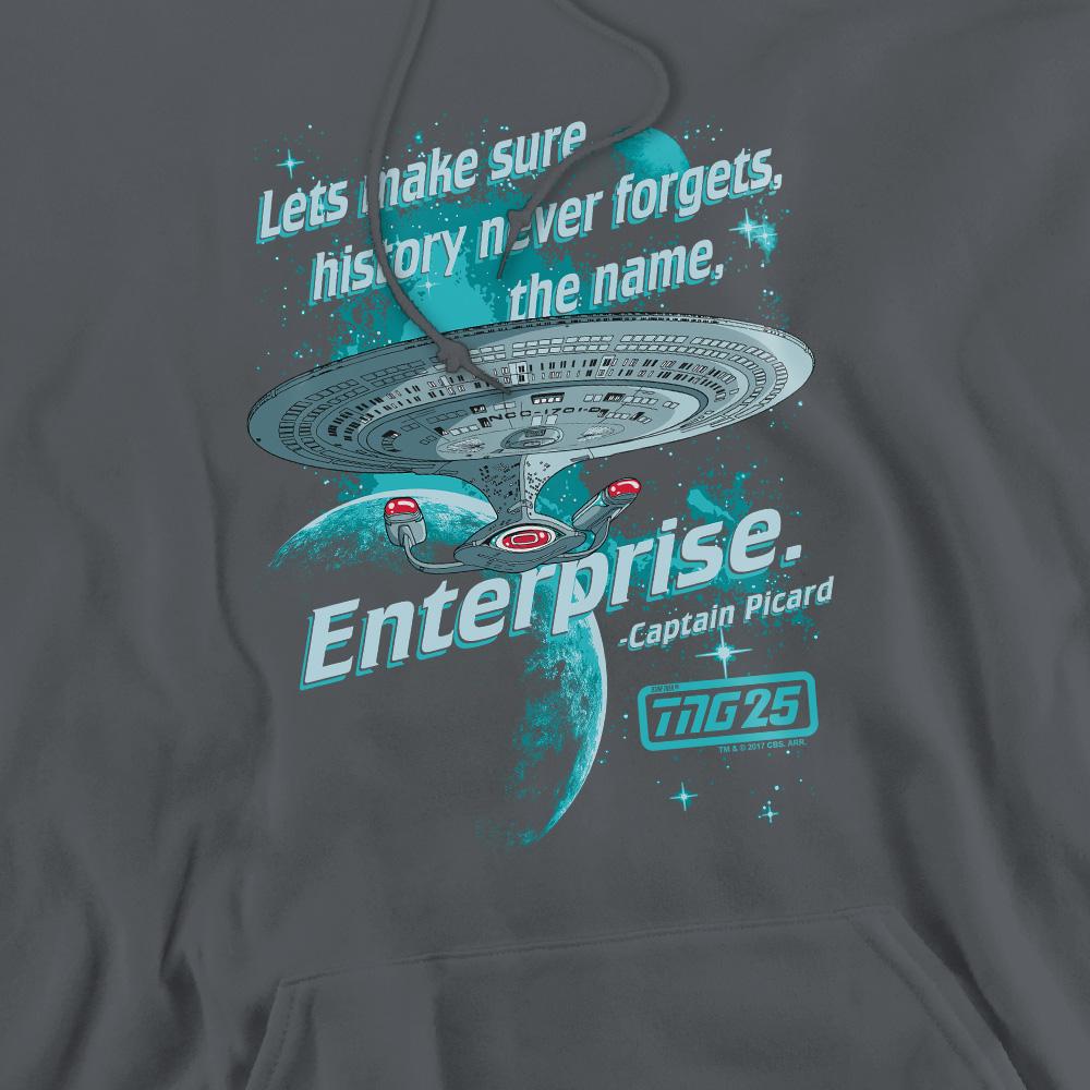 Charcoal - Pack Shot - Star Trek Mens Never Forget Hoodie