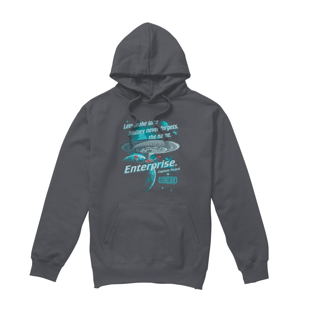 Charcoal - Front - Star Trek Mens Never Forget Hoodie