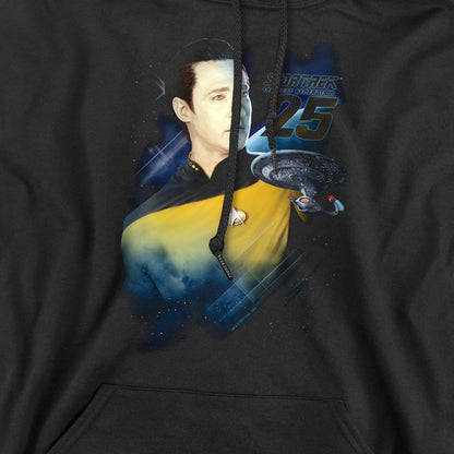 Black - Pack Shot - Star Trek Mens 25th Data Hoodie