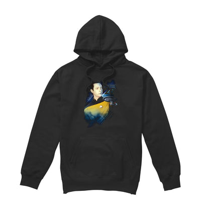 Black - Front - Star Trek Mens 25th Data Hoodie