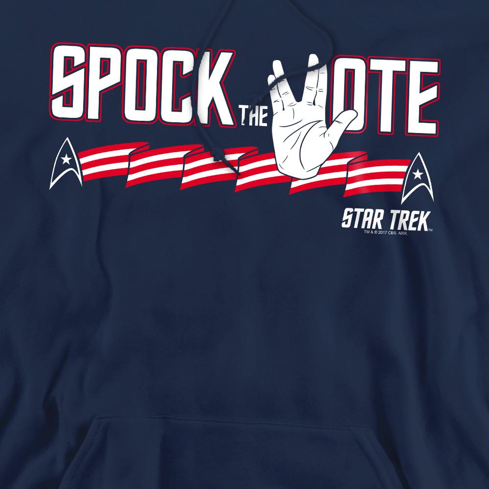 Navy - Pack Shot - Star Trek Mens Spock the Vote Hoodie