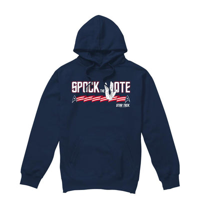 Navy - Front - Star Trek Mens Spock the Vote Hoodie