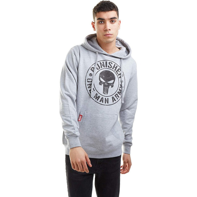 The Punisher Mens One Man Army Hoodie Discounts on great Brands