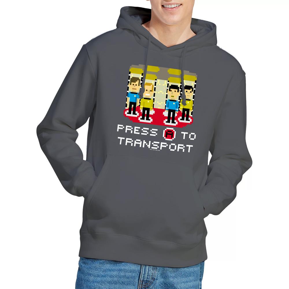 Charcoal - Lifestyle - Star Trek Mens Press A to Transport Hoodie