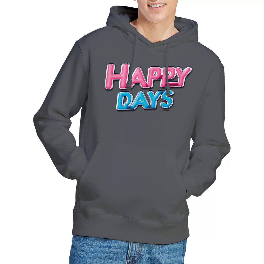 Charcoal - Lifestyle - Happy Days Mens Logo Hoodie