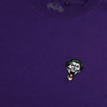 Purple - Side - Batman Mens The Joker Embroidered T-Shirt