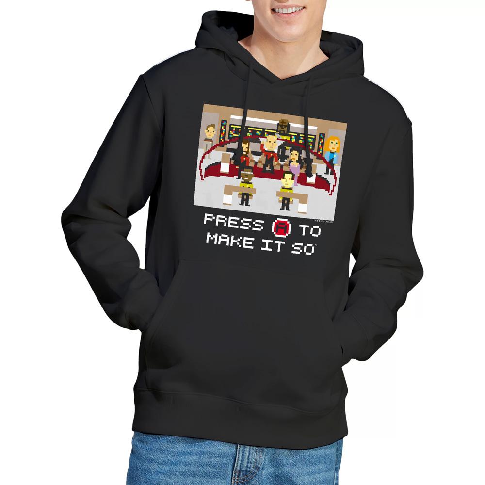 Black - Lifestyle - Star Trek Mens Make It So Pixel Hoodie