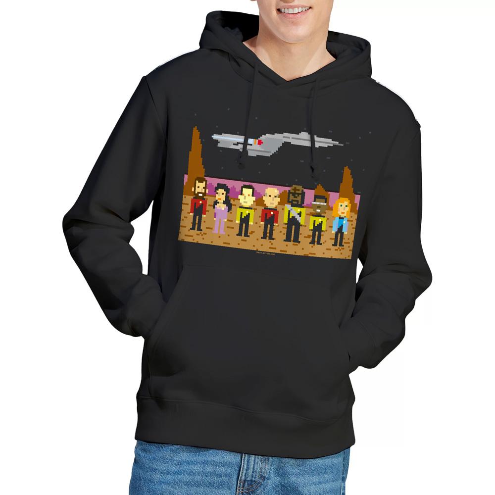 Black - Lifestyle - Star Trek Mens The Next Generation Trexel Crew Hoodie
