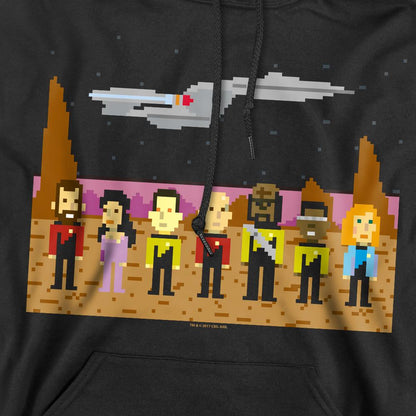 Black - Pack Shot - Star Trek Mens The Next Generation Trexel Crew Hoodie