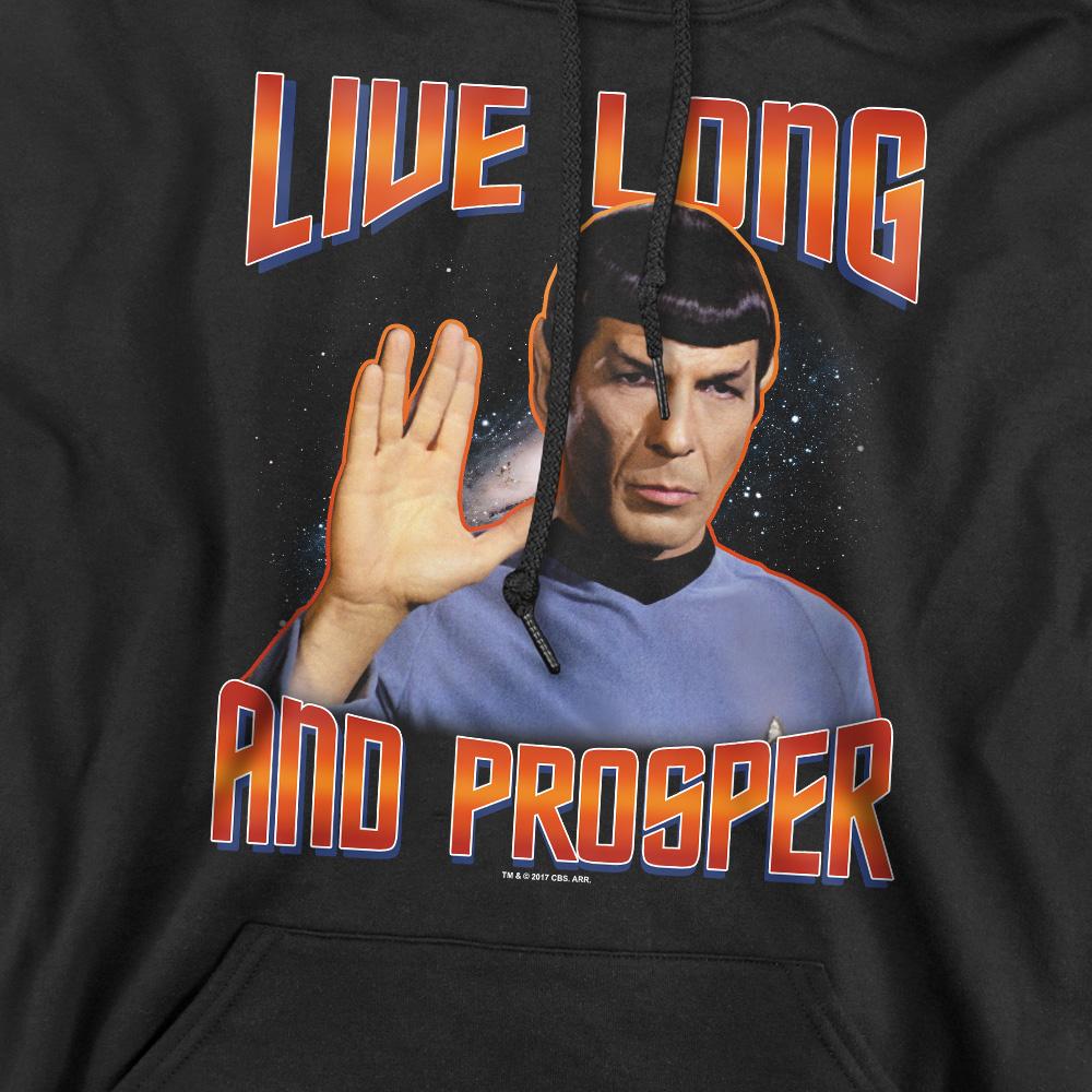 Black - Pack Shot - Star Trek Mens Original Live Long and Prosper Hoodie