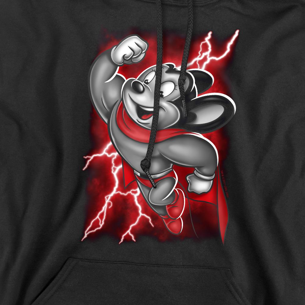 Black - Pack Shot - Mighty Mouse Mens Mighty Storm Hoodie