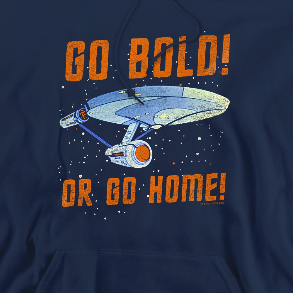 Navy - Pack Shot - Star Trek Mens Go Bold Hoodie