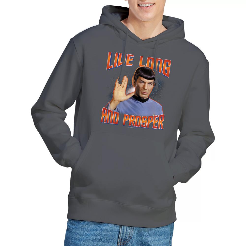 Charcoal - Lifestyle - Star Trek: The Original Series Mens Live Long and Prosper Spock Hoodie