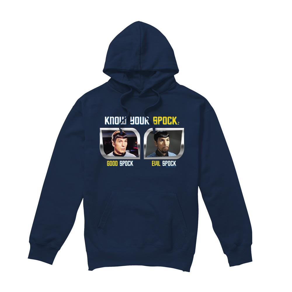Navy - Back - Star Trek Mens Know Your Spock Hoodie