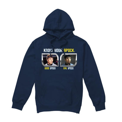 Navy - Back - Star Trek Mens Know Your Spock Hoodie
