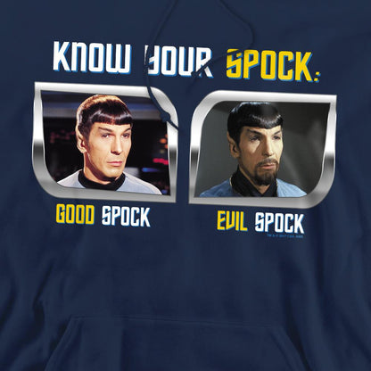 Navy - Side - Star Trek Mens Know Your Spock Hoodie