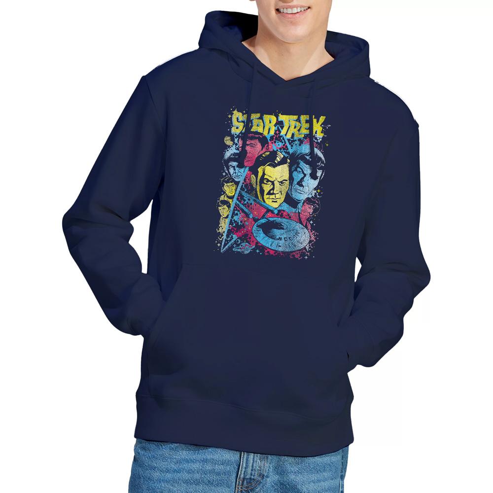 Navy - Lifestyle - Star Trek Mens Classic Crew Illustrated Hoodie