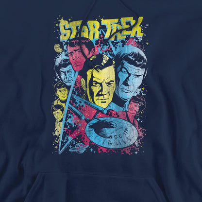 Navy - Pack Shot - Star Trek Mens Classic Crew Illustrated Hoodie