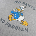 Heather Grey - Side - Disney Womens-Ladies No Pants No Problem Donald Duck Oversized T-Shirt