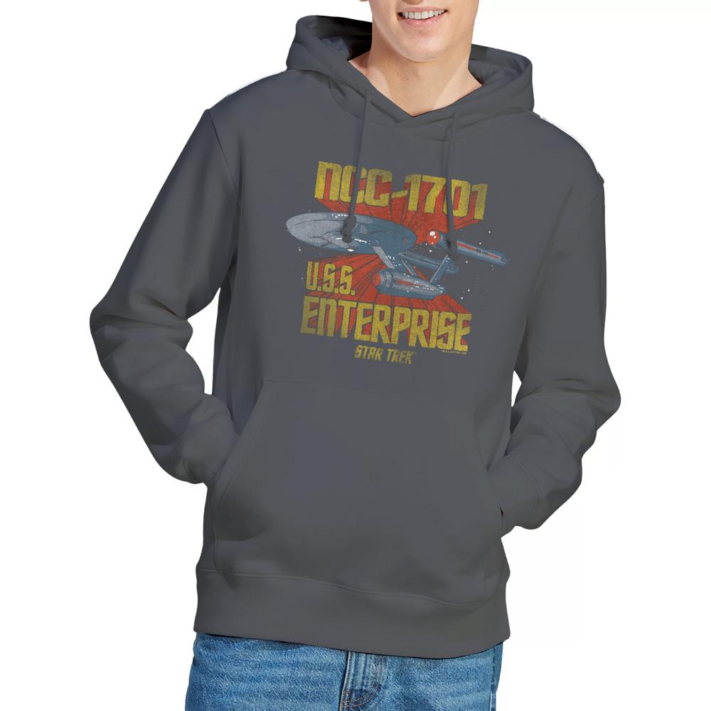 Charcoal - Lifestyle - Star Trek Mens NCC-1701 Hoodie