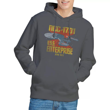 Charcoal - Lifestyle - Star Trek Mens NCC-1701 Hoodie