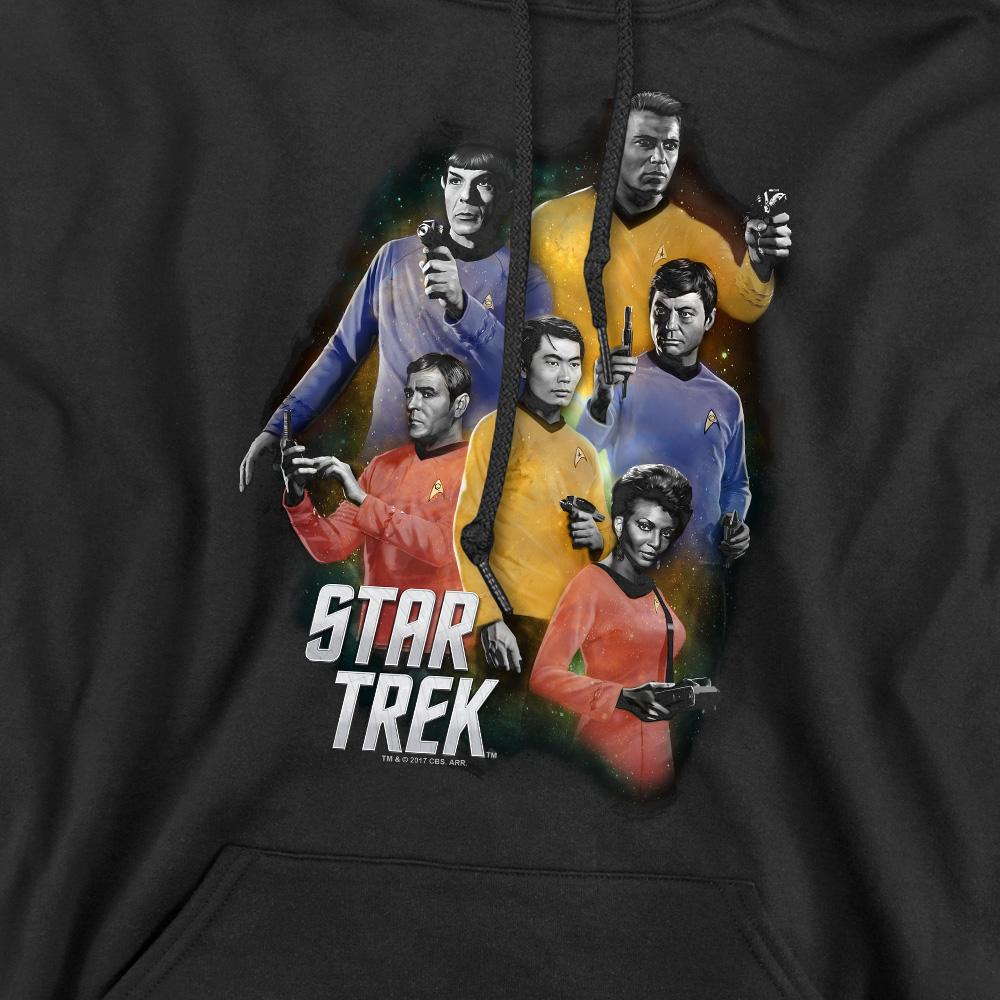 Black - Pack Shot - Star Trek Mens Galaxy Glow Hoodie