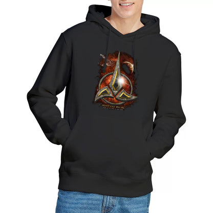 Black - Side - Star Trek Mens Klingon Crest Hoodie