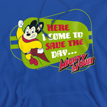 Royal Blue - Pack Shot - Mighty Mouse Mens Here I Come Hoodie