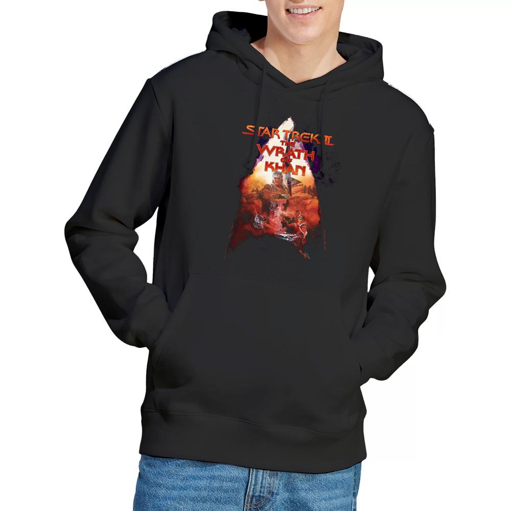 Black - Lifestyle - Star Trek Mens The Wrath of Khan Poster Hoodie